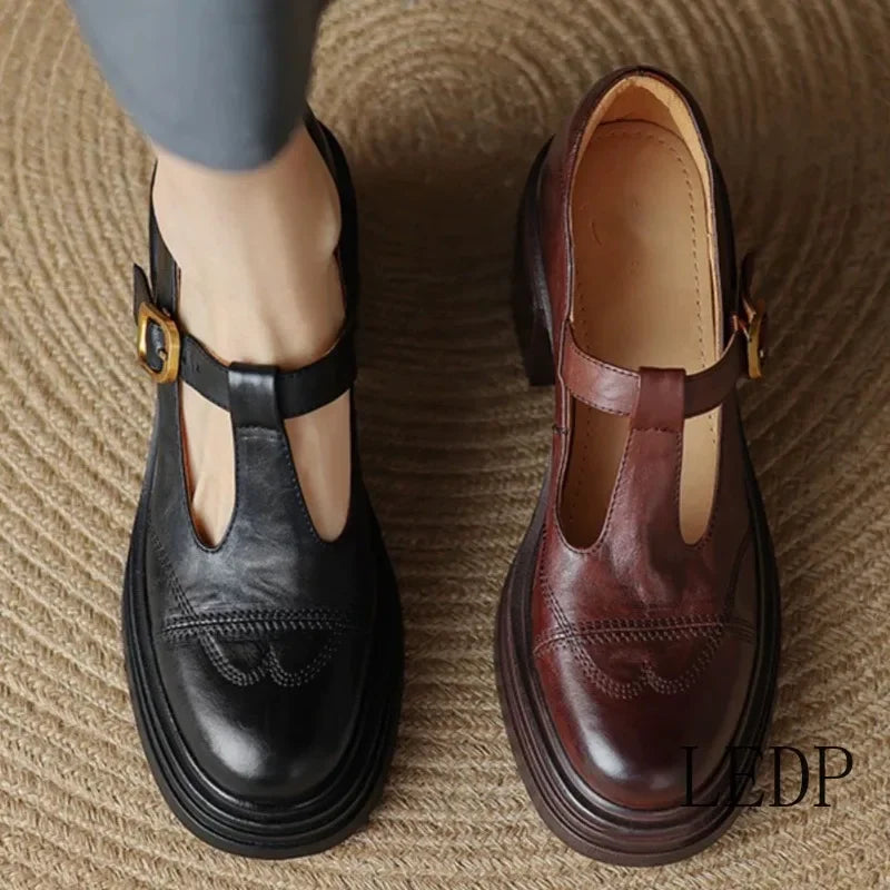 Greta® | Vegane Leder Orthopädische Mary Jane Schuhe